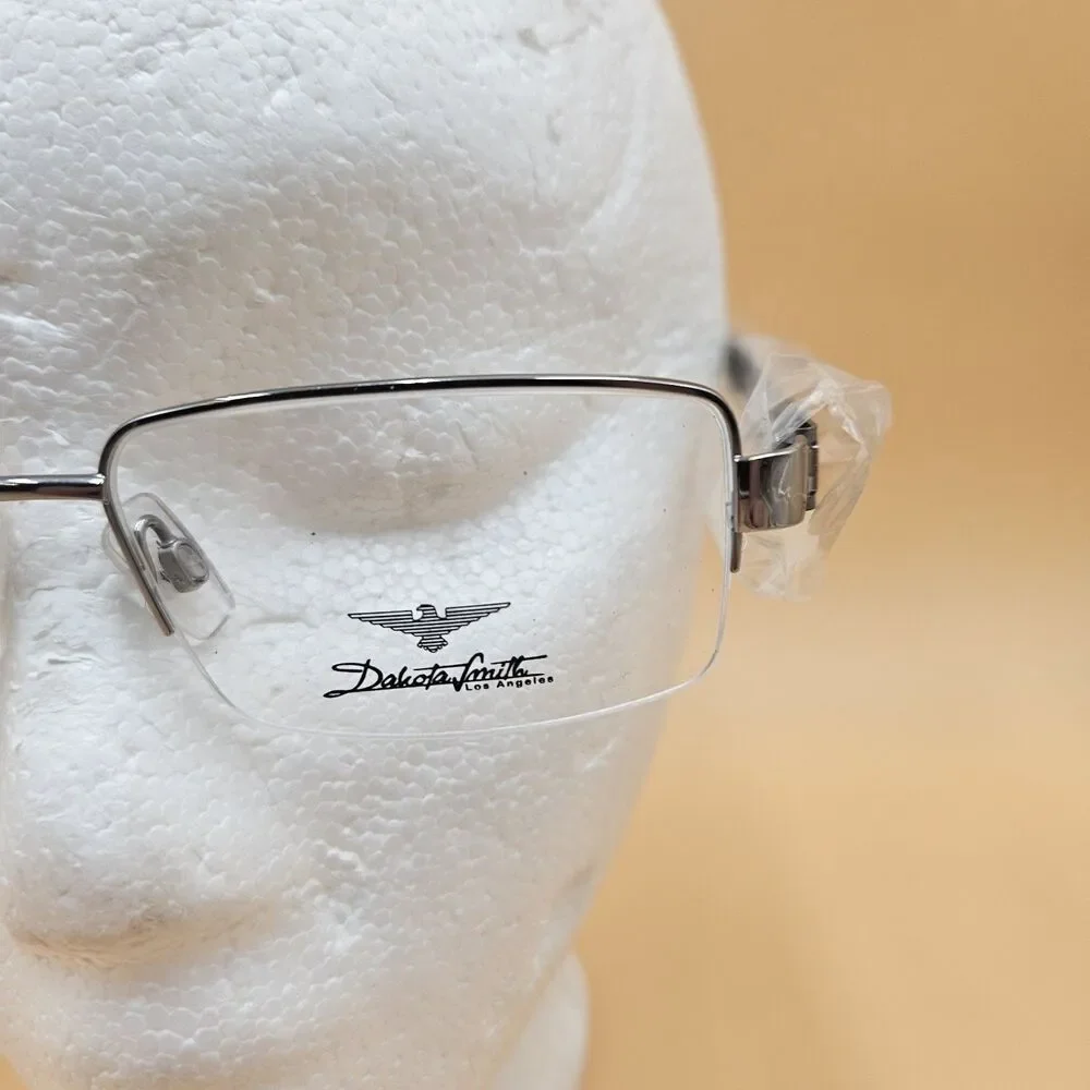New Dakota Smith Mens Eyeglass Frames DS6004 Col.a Silver Half Rim Accessories